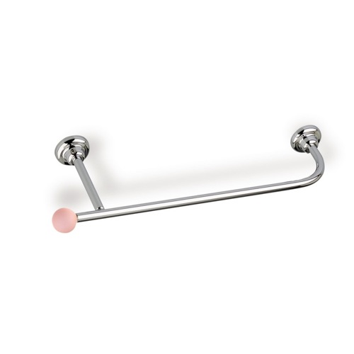 Towel Bar, StilHaus Y06, 12 Inch Chrome Towel Bar or Serviette Holder with Frosted Glass Y06